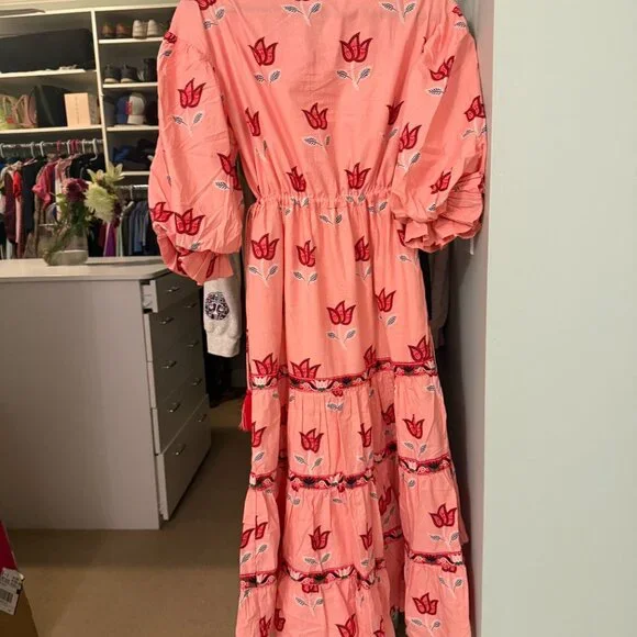 Tulip Bloom - Coconut Café Dress - French Pink - XS PRINTFRESH- NWT - Picture 3 of 4